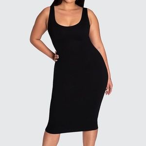 Sculpting midi dress sleeveless